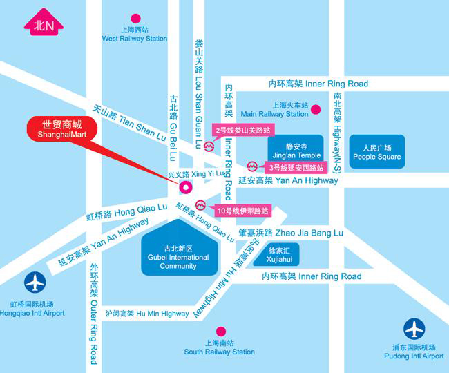 上海世貿商城展覽館交通指南