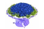 藍色妖姬玫瑰花束